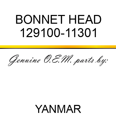 BONNET, HEAD 129100-11301