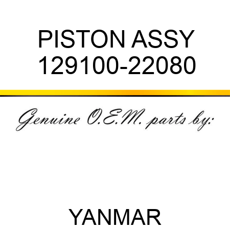 PISTON ASSY 129100-22080