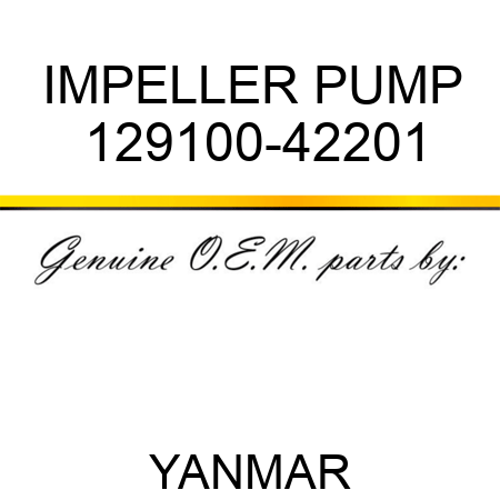 IMPELLER, PUMP 129100-42201