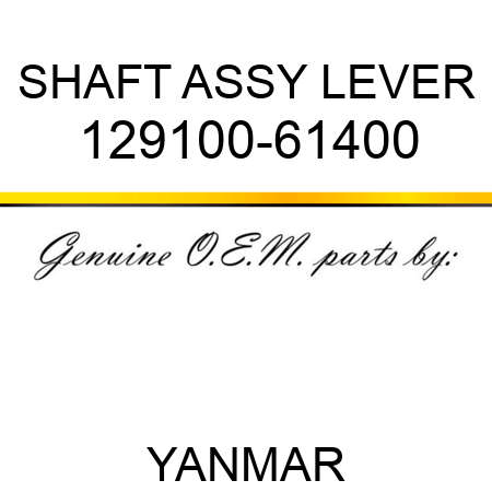 SHAFT ASSY, LEVER 129100-61400
