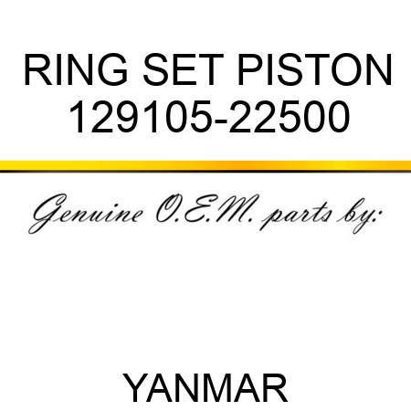 RING SET, PISTON 129105-22500
