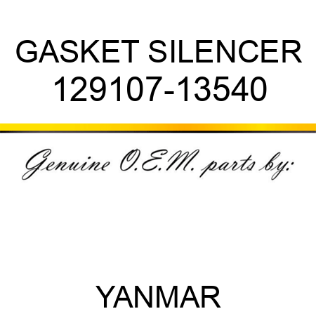 GASKET, SILENCER 129107-13540