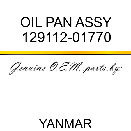OIL PAN ASSY 129112-01770