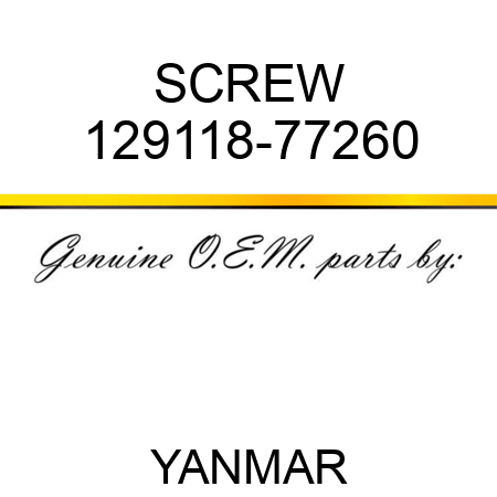 SCREW 129118-77260