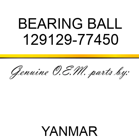 BEARING, BALL 129129-77450