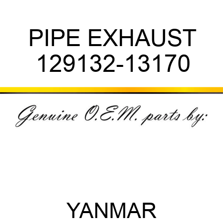 PIPE, EXHAUST 129132-13170