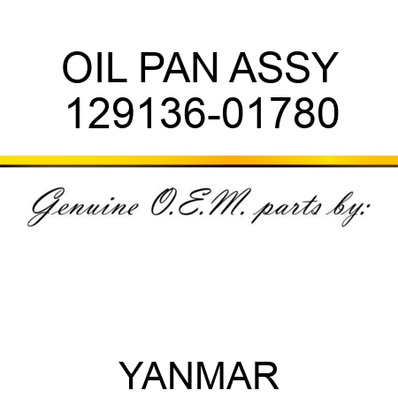 OIL PAN ASSY 129136-01780