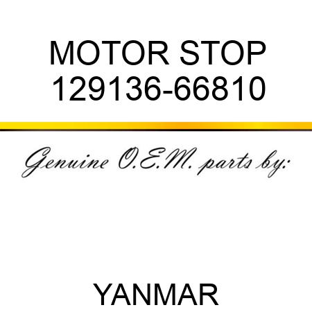 MOTOR, STOP 129136-66810