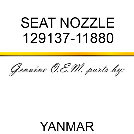 SEAT, NOZZLE 129137-11880