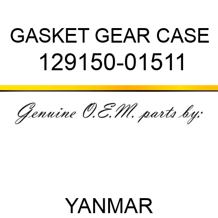 GASKET, GEAR CASE 129150-01511