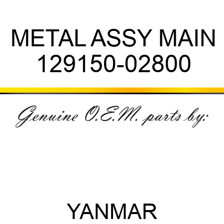 METAL ASSY, MAIN 129150-02800