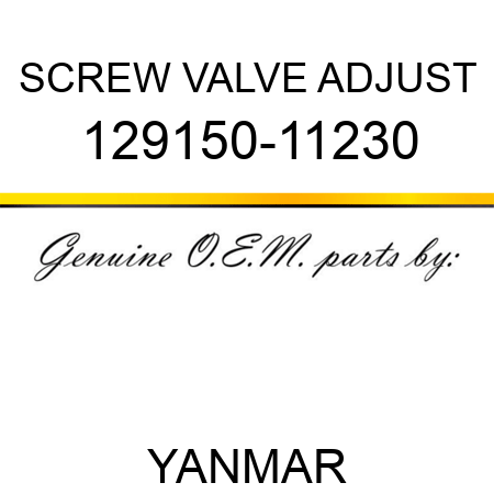 SCREW, VALVE ADJUST 129150-11230