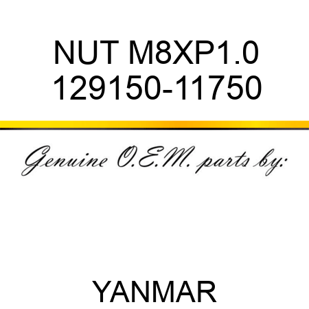 NUT, M8XP1.0 129150-11750
