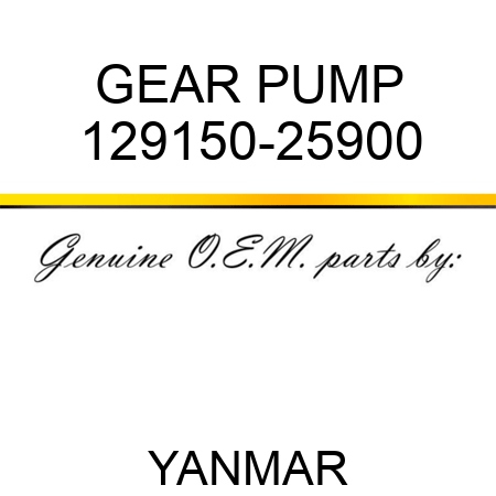 GEAR, PUMP 129150-25900