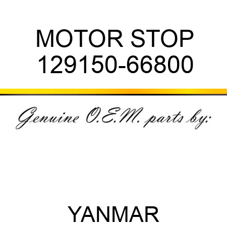 MOTOR, STOP 129150-66800