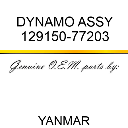 DYNAMO ASSY 129150-77203