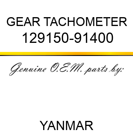 GEAR, TACHOMETER 129150-91400