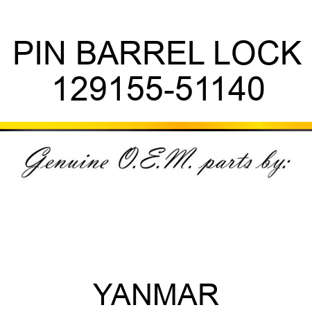 PIN, BARREL LOCK 129155-51140
