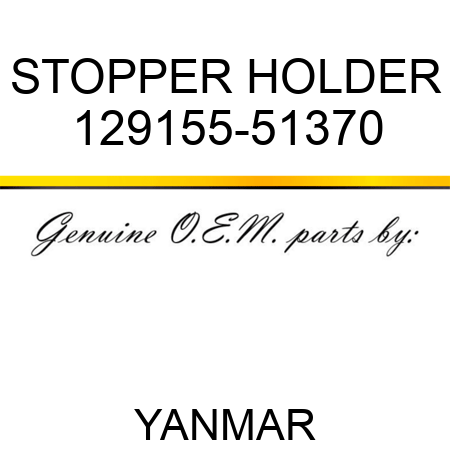 STOPPER, HOLDER 129155-51370