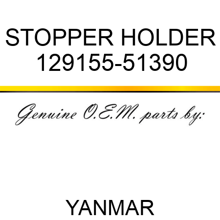 STOPPER, HOLDER 129155-51390