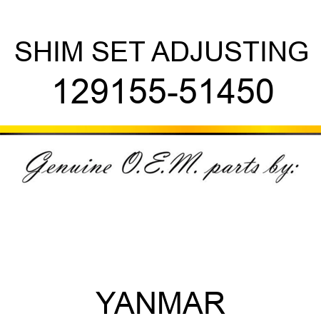 SHIM SET, ADJUSTING 129155-51450