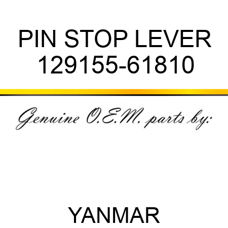 PIN, STOP LEVER 129155-61810