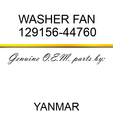 WASHER, FAN 129156-44760