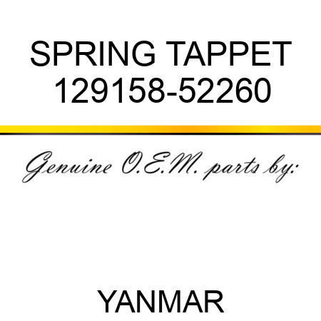 SPRING, TAPPET 129158-52260