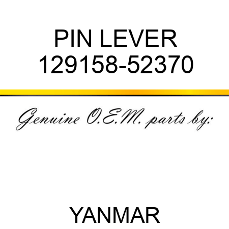 PIN, LEVER 129158-52370
