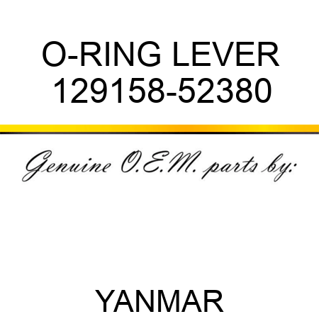 O-RING, LEVER 129158-52380