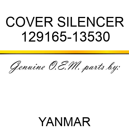 COVER, SILENCER 129165-13530