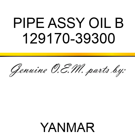 PIPE ASSY, OIL B 129170-39300
