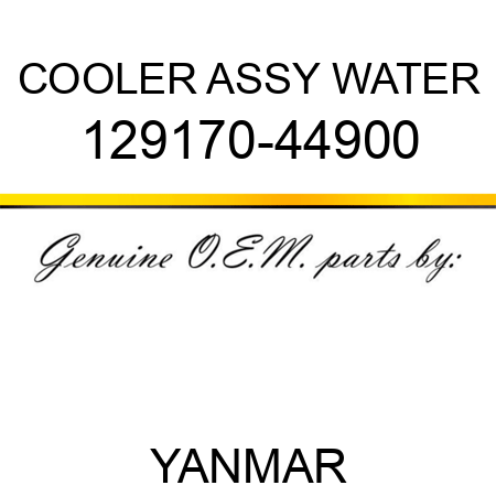 COOLER ASSY, WATER 129170-44900
