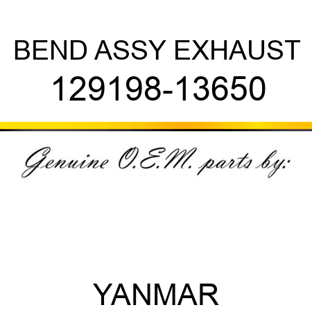 BEND ASSY, EXHAUST 129198-13650