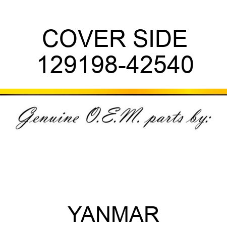COVER, SIDE 129198-42540
