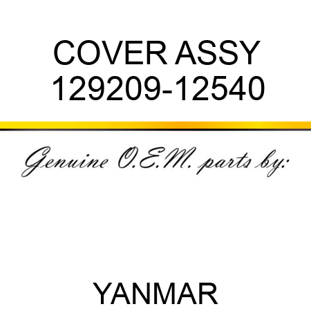 COVER ASSY 129209-12540