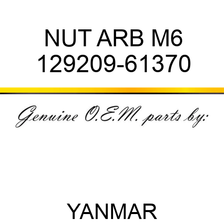 NUT, ARB M6 129209-61370