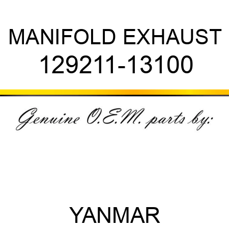 MANIFOLD, EXHAUST 129211-13100