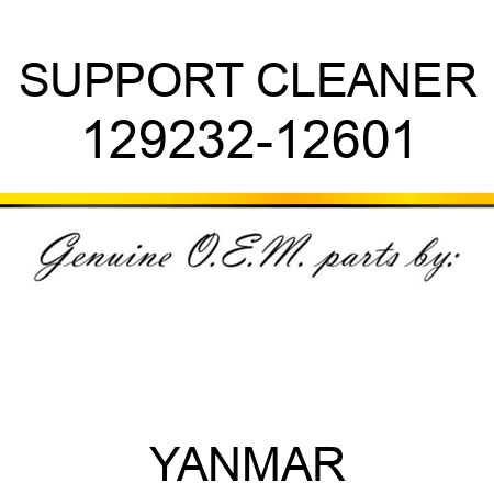 SUPPORT, CLEANER 129232-12601