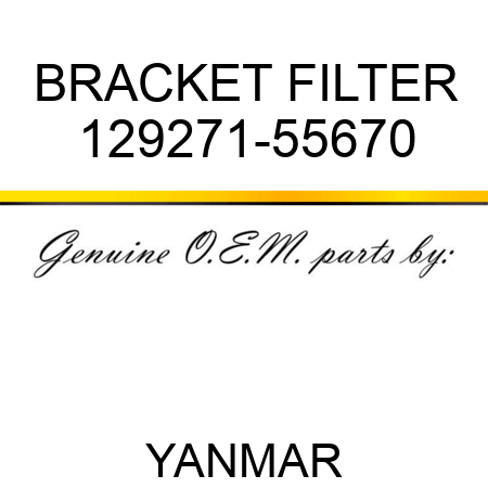 BRACKET, FILTER 129271-55670