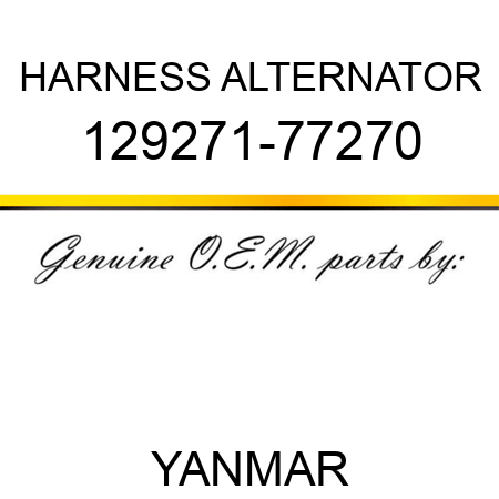 HARNESS, ALTERNATOR 129271-77270