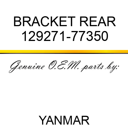BRACKET, REAR 129271-77350