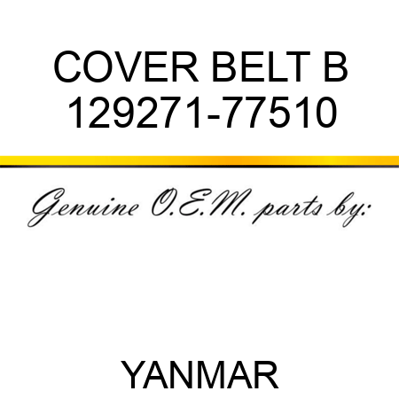 COVER, BELT B 129271-77510