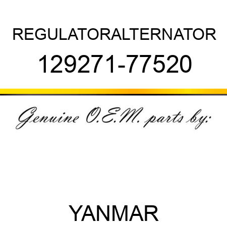REGULATOR,ALTERNATOR 129271-77520
