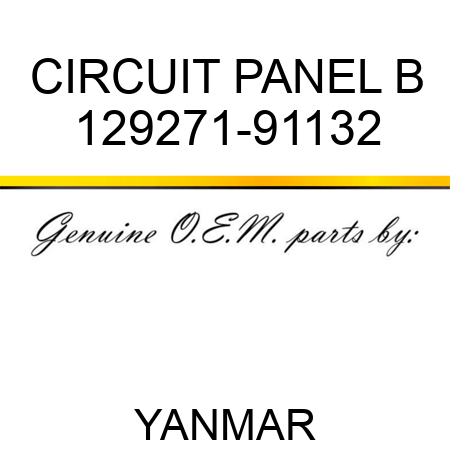 CIRCUIT, PANEL B 129271-91132