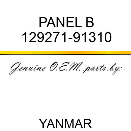 PANEL, B 129271-91310