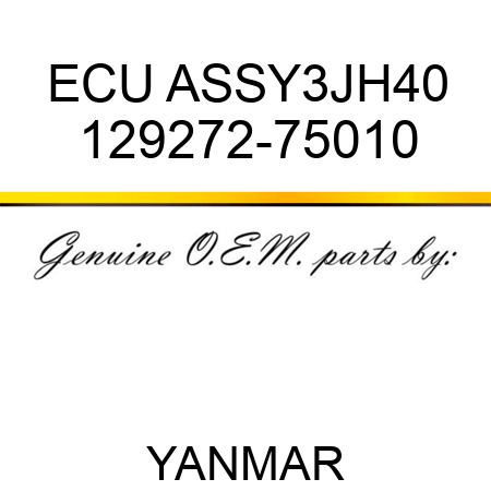 ECU ASSY,3JH40 129272-75010