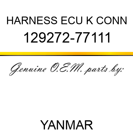 HARNESS, ECU K CONN 129272-77111
