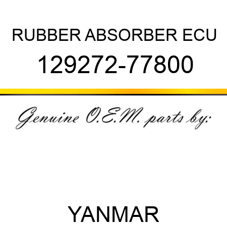 RUBBER, ABSORBER ECU 129272-77800