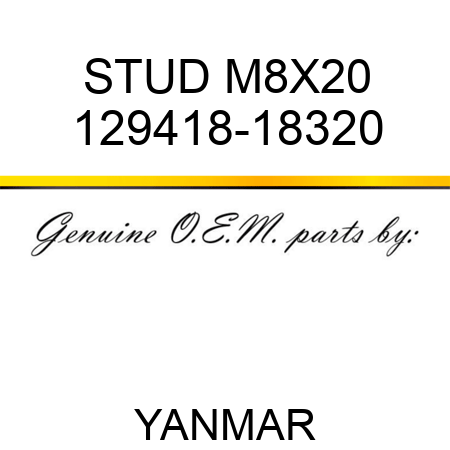 STUD, M8X20 129418-18320